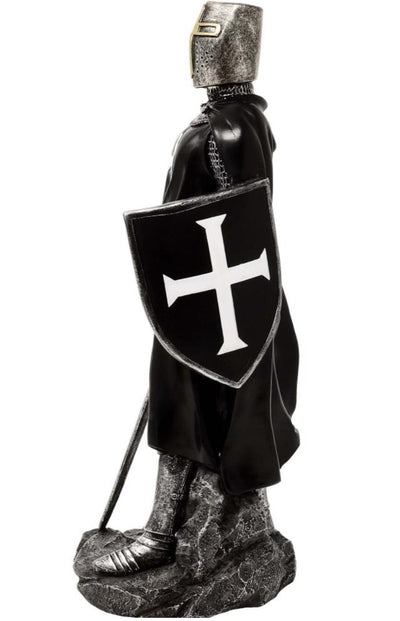 Ritter Kreuzritter aus Polyresin MC-23078 - 30 cm Figur mit Personalisierung durch Gravur