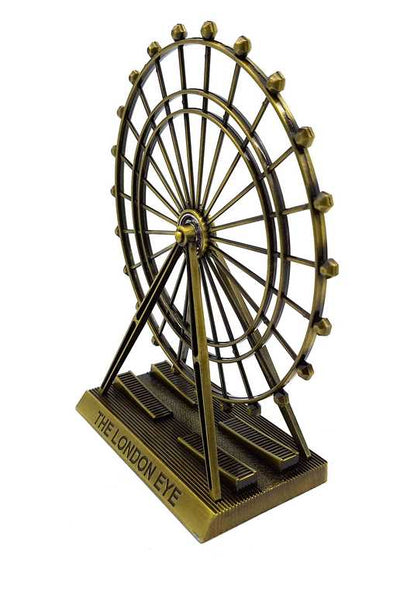 Riesenrad - Metall-Dekoration in Braun/Kupfer mit personalisierbarer Gravur  