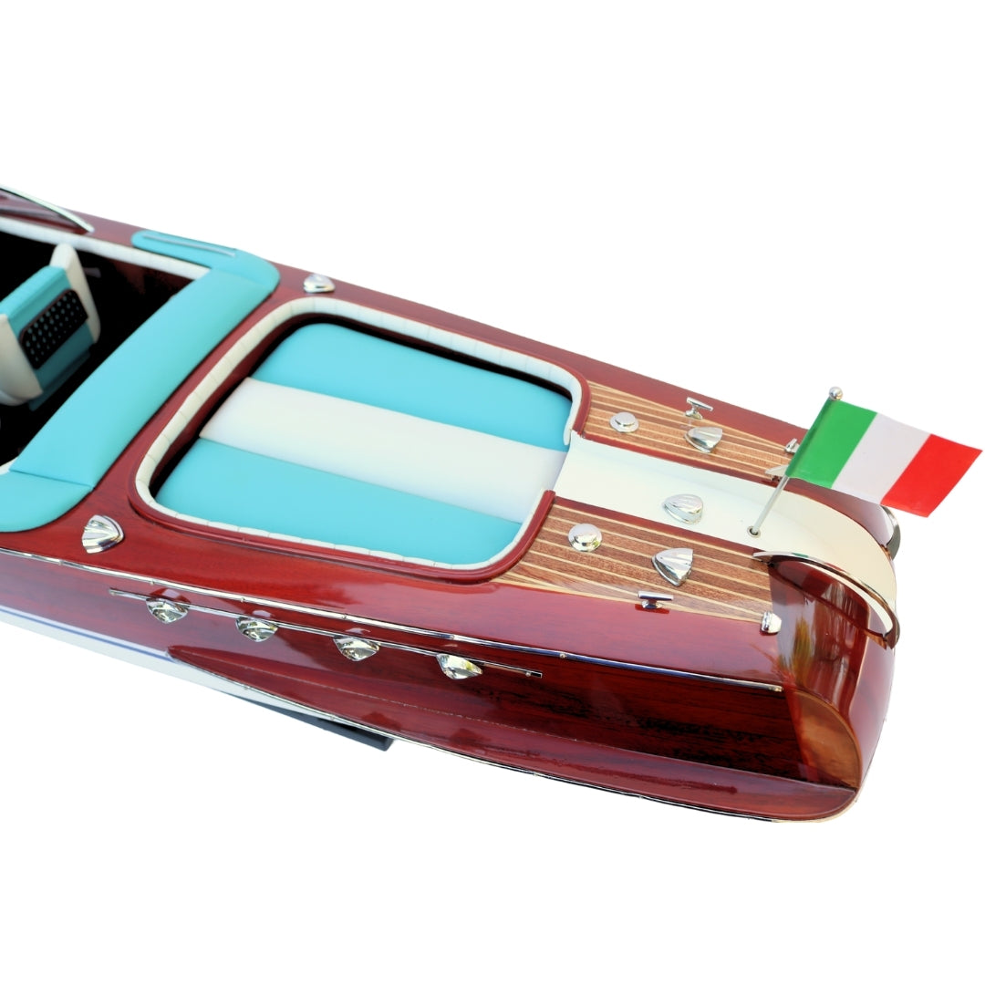 Exklusives Modell des Motorboots Riva Aquarama 87 cm mit Personalisierung durch Gravur