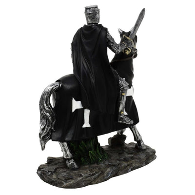 Dekorative Figur Ritter zu Pferd 22 cm mit Gravur-Personalisierung – Elegante Polyresin-Dekoration als Geschenk für Geschichts- und Mittelalterfreunde  