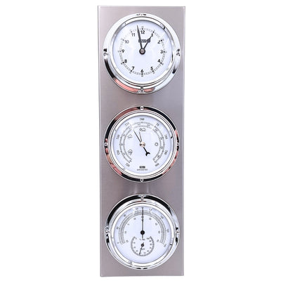Elegante Außenwetterstation mit Uhr und Gravur