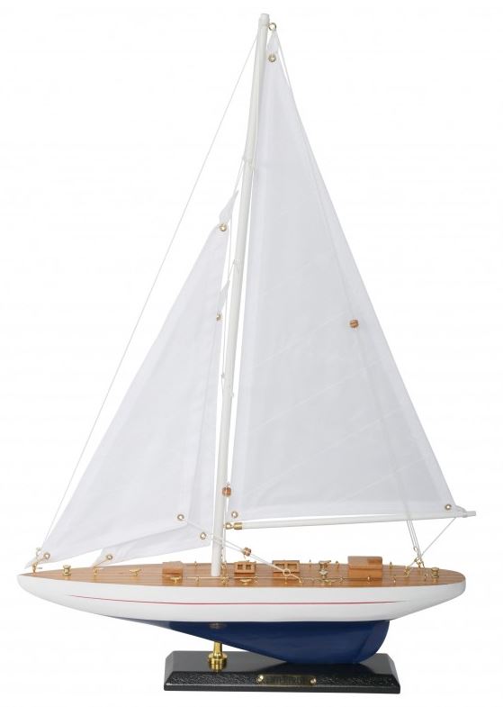Holzmodell Segeljacht Enterprise 49 cm mit personalisierter Gravur
