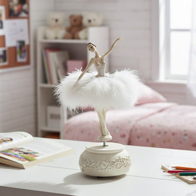 Spieluhr Ballerina Schneekönigin beweglich 23,5 cm mit Gravur