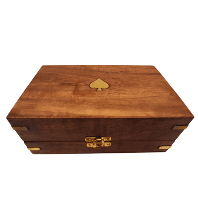 Elegantes Poker-Set in Holzkiste mit Gravur