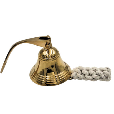 Messing-Schiffsglocke 7,5 cm mit Gravurmöglichkeit – ideales Geschenk im maritimen Stil – goldene Farbe, Retro-Dekoration für Zuhause oder Küche