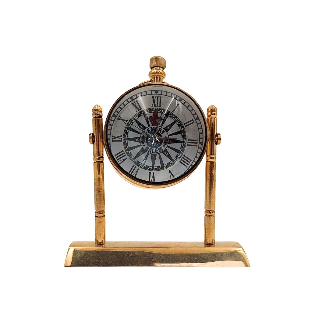Maritime Messinguhr für den Schreibtisch NC2963 mit personalisierter Gravur