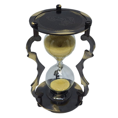 Elegante antike Messing-Sanduhr 5 Min mit Gravur