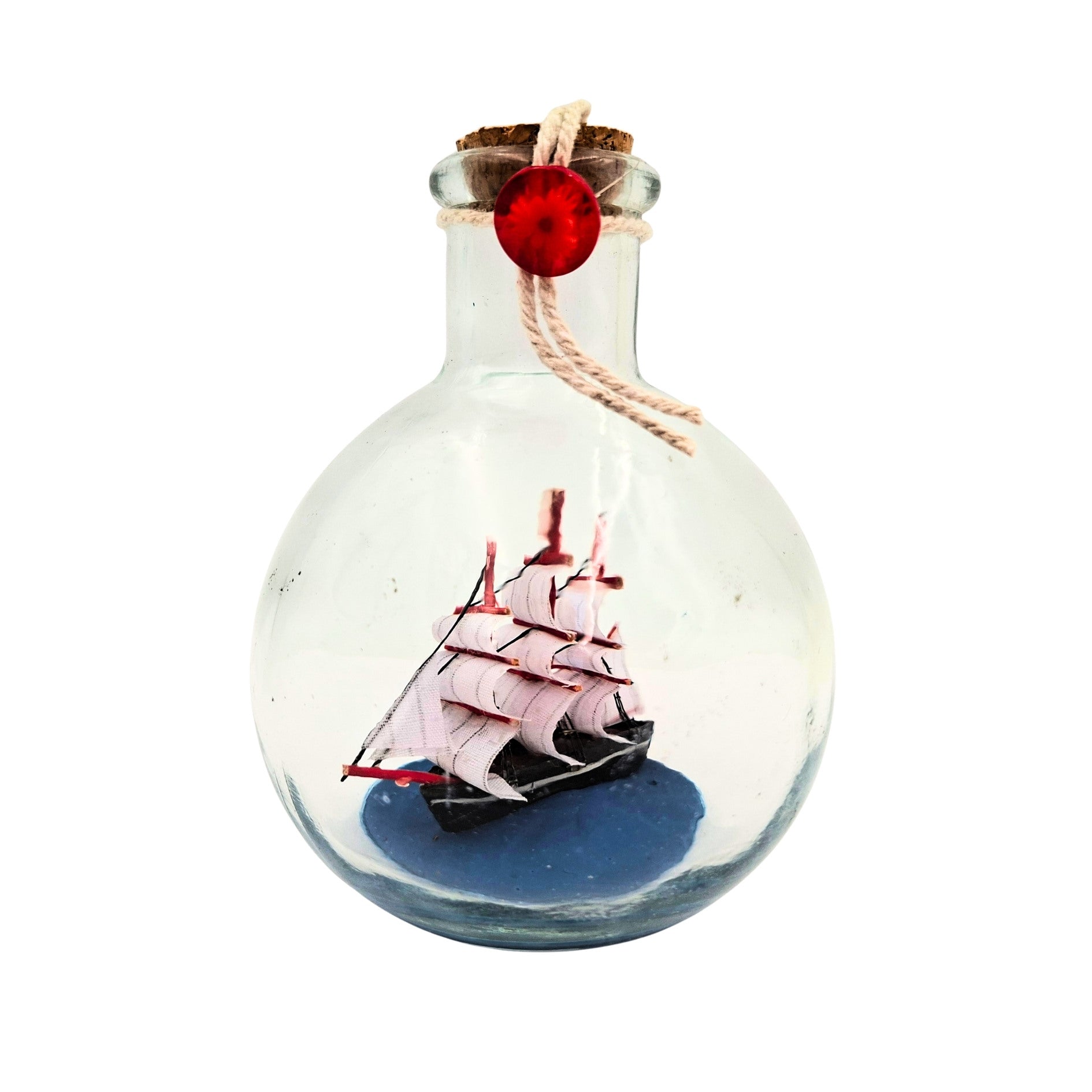 Schiff in der Flasche Rafandynka mit Gravur-Personalisierung – klassische maritime Dekoration 8,5 cm, Geschenk für Segelliebhaber