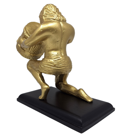 Goldene dekorative Wassermann-Figur AQU2 mit Möglichkeit der Personalisierung durch Gravur, ideales Geschenk für jeden Anlass, Höhe 18 cm, elegantes Design aus Aluminium