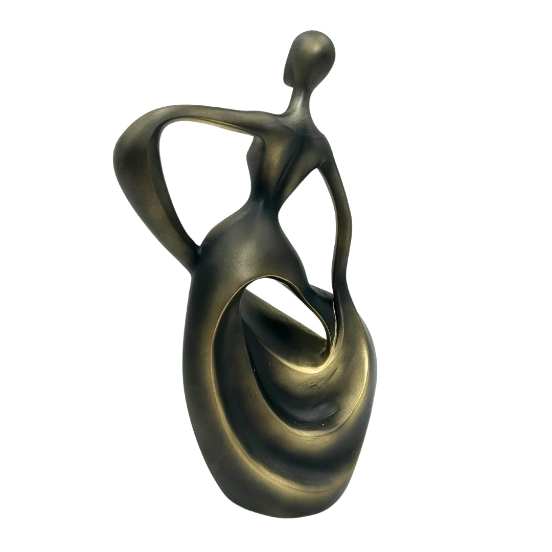 Tänzerinnenfigur in antikem Gold, 24 cm, mit personalisierbarer Gravur  