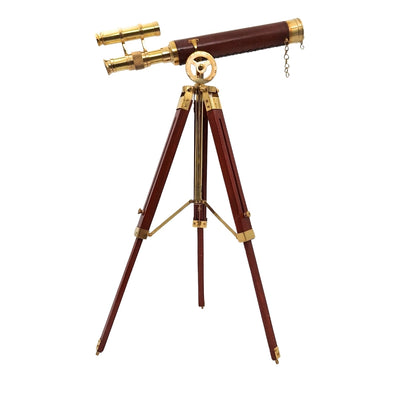 Messing-Teleskop auf Dreibein 57 cm mit Gravurpersonalisierung