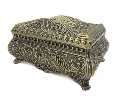 Elegante dekorative Metallschatulle mit Gravur