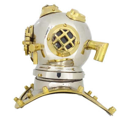 Messing-Taucherhelm US Navy Mark IV mit personalisierbarer Gravur – ideales Geschenk für jeden Anlass, Höhe 20 cm, maritime Replik DIVER – DH93