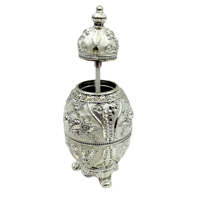 Silbernes Fabergé-Ei zum Öffnen mit Gravurmöglichkeit