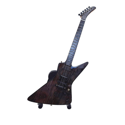 Mini-Gitarre Metallica James Hetfield MGT-8860 mit Gravur – Mahagonidekoration 27,5 cm – Geschenk für Rockfans und Sammler  