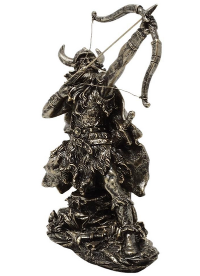 Dekorative Wikingerfigur MC-23142 mit der Möglichkeit einer personalisierten Gravur, Höhe 19,5 cm, Polyresin, ideal als Geschenk