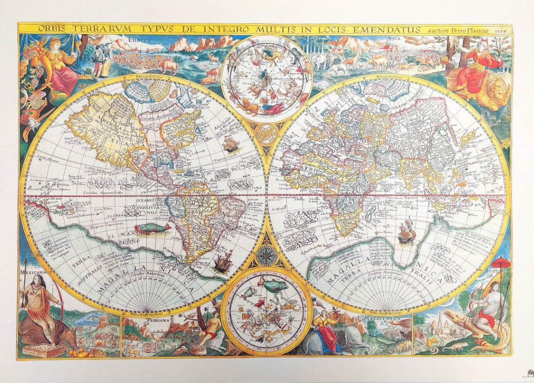 Weltkarte Orbis Terrarum 1594