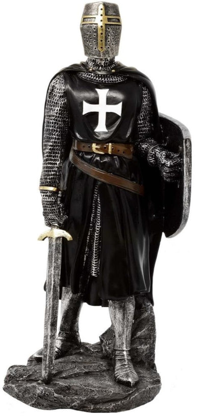 Ritter Kreuzritter aus Polyresin MC-23078 - 30 cm Figur mit Personalisierung durch Gravur