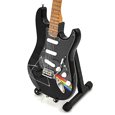 Mini-Gitarre Pink Floyd aus Mahagoniholz, handgefertigt, 27,5 cm, mit der Möglichkeit der Personalisierung durch Gravur, ideales Geschenk für Musikfans