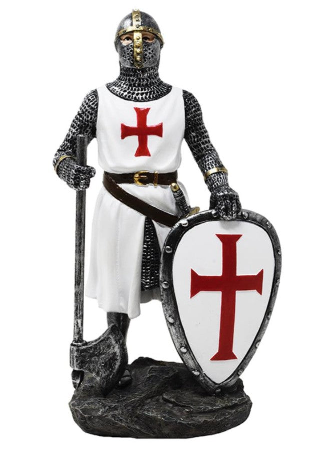 Figur Tempelritter 18,5 cm aus Polyresin mit Personalisierung durch Gravur