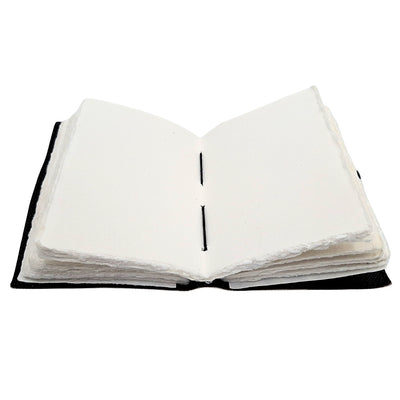 Dekoratives Leder-Notizbuch Sonne und Mond 200 Seiten mit Personalisierung durch Gravur, marineblau, aus Ziegenleder, ideal als Geschenk