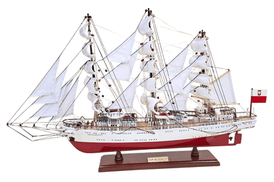 Exklusives Segelschiffmodell des Schiffs Dar Młodzieży XXL 71 cm, Möglichkeit zur Personalisierung durch Gravur