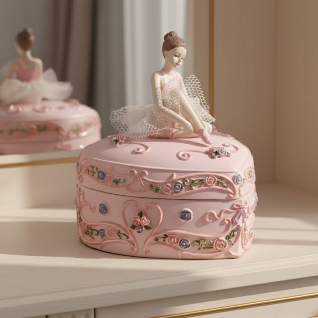 Spieluhr Ballerina Herz Schwanensee mit Personalisierung und Gravur, Rosa, 12,5 cm, Perfektes Geschenk zum Geburtstag oder Jubiläum