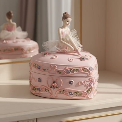 Spieluhr Ballerina Herz Schwanensee mit Personalisierung und Gravur, Rosa, 12,5 cm, Perfektes Geschenk zum Geburtstag oder Jubiläum
