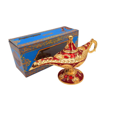 Aladins LAR-Lampe mit schönen goldenen Verzierungen, 22 x 7 x 11 cm