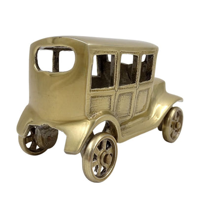 Metallmodell des Retro-Autos BMW Dixi in antikem Messing mit Gravurmöglichkeit