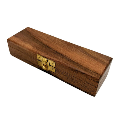 Steuermanns-Pfeife mit Gravur in eleganter Holzbox – Messing, 12,5 cm