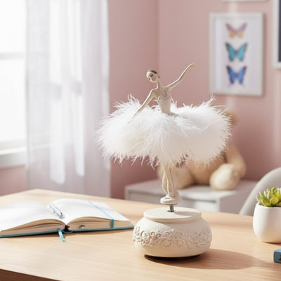 Spieluhr Ballerina Schneekönigin beweglich 23,5 cm mit Gravur