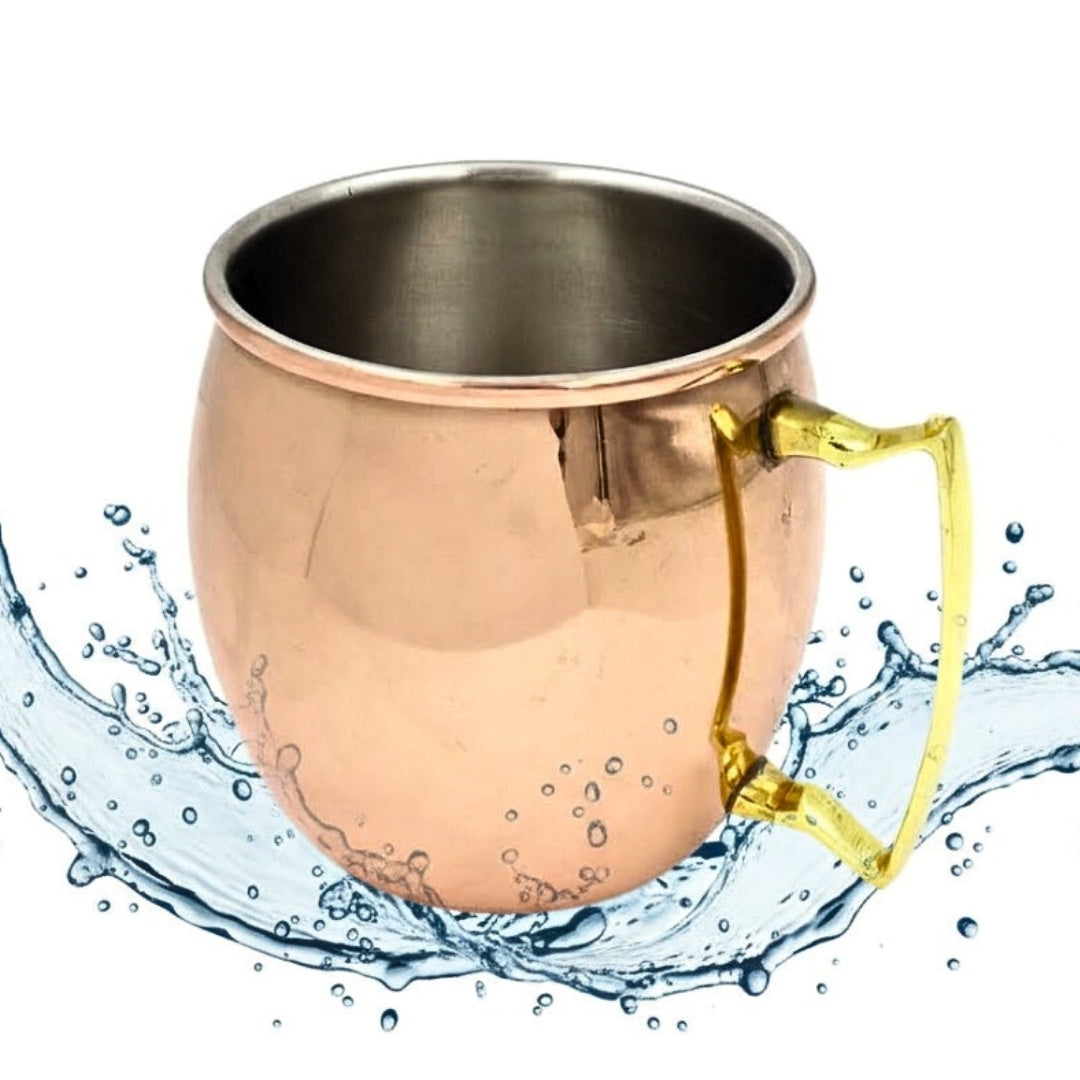 Kupferbecher aus Edelstahl 304 500 ml mit Gravur-Personalisierung - Ideal als Geschenk - Höhe 13,5 cm, Kupferfarbe, Modell MM7012