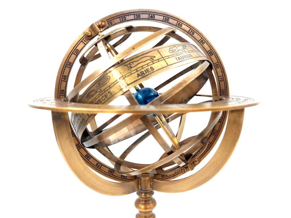 Sphärisches Astrolabium aus Messing 39cm mit Möglichkeit zur Personalisierung durch Gravur