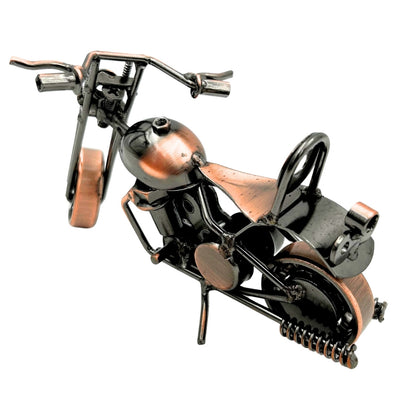 Chopper-Motorradmodell M33 mit Gravur – Metall, kupfer-anthrazitfarben, 15x6x9,5 cm