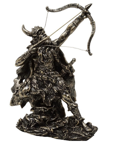 Dekorative Wikingerfigur MC-23142 mit der Möglichkeit einer personalisierten Gravur, Höhe 19,5 cm, Polyresin, ideal als Geschenk