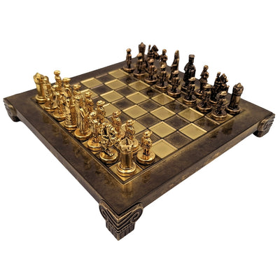 Exklusive Metall-Schachfiguren Byzantium 20x20 cm mit personalisierter Gravur