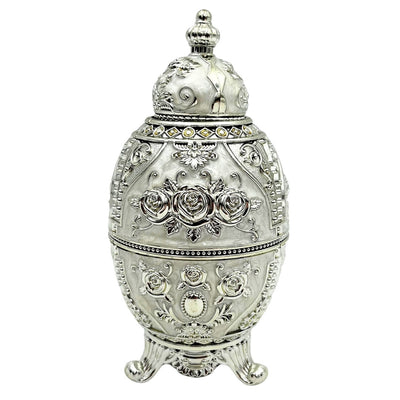Silbernes Fabergé-Ei zum Öffnen mit Gravurmöglichkeit