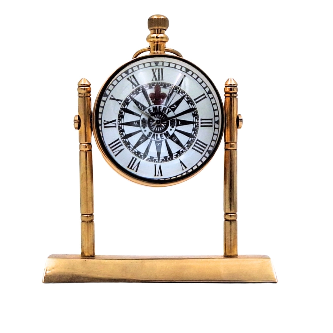 Maritime Messinguhr für den Schreibtisch NC2963 mit personalisierter Gravur