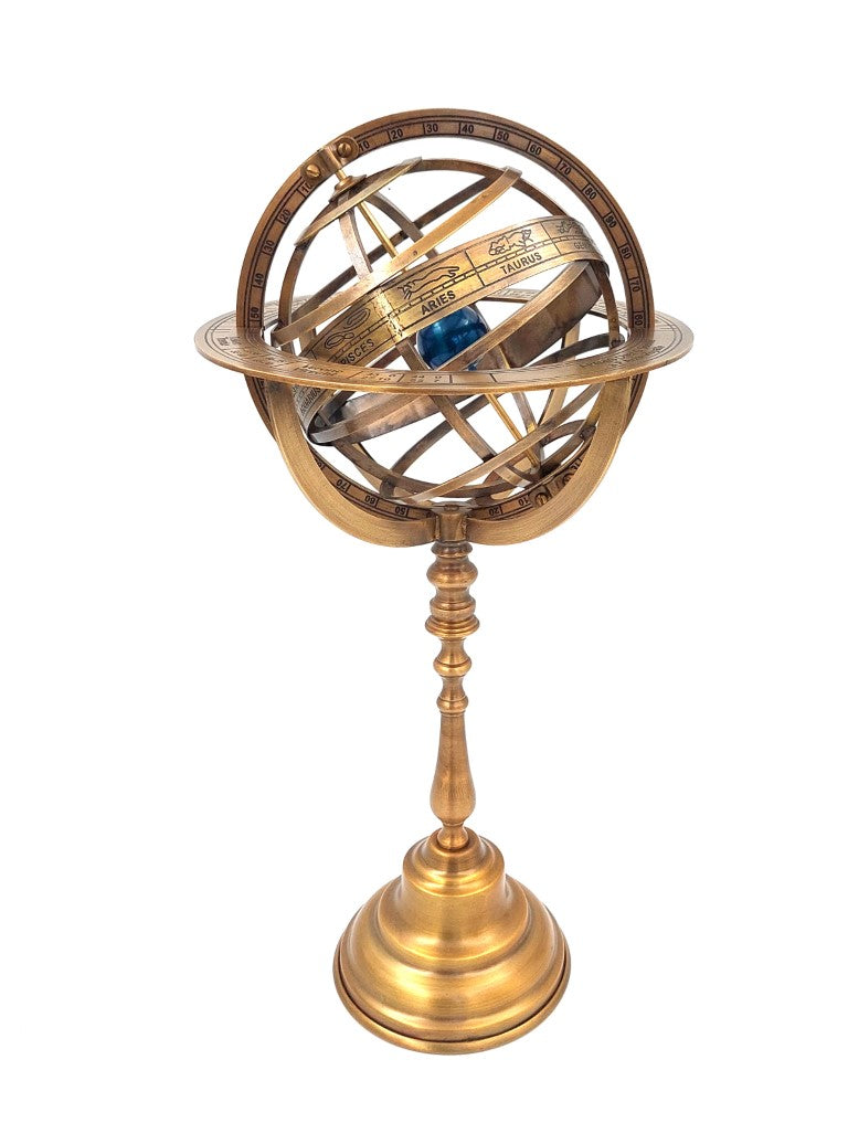 Sphärisches Astrolabium aus Messing 39cm mit Möglichkeit zur Personalisierung durch Gravur