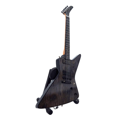 Mini-Gitarre Metallica James Hetfield MGT-8860 mit Gravur – Mahagonidekoration 27,5 cm – Geschenk für Rockfans und Sammler  