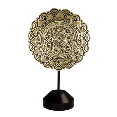 Ovale Mandala-Figur 35 cm - goldene buddhistische Dekoration mit der Möglichkeit einer personalisierten Gravur