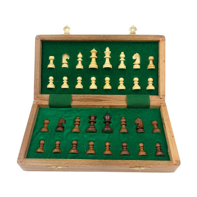 Magnetisches Holzschach 30x30 cm, klappbar G614 mit Gravur