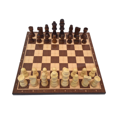 Klassisches Holzschach 27 x 27 cm mit personalisierter Gravur