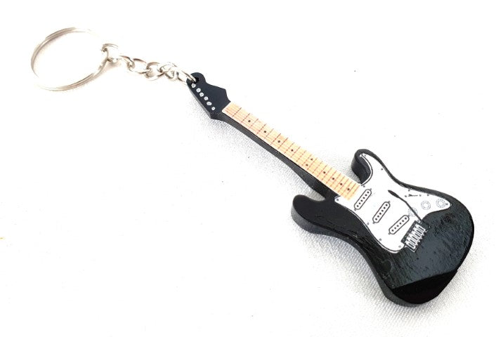 Schlüsselanhänger - schwarze E-Gitarre - SGK-0031