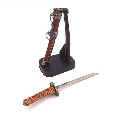 Katana - Brieföffner SW-199 mit der Möglichkeit einer personalisierten Gravur, ideal als Geschenk, Höhe 18 cm, dekorative Scheide im Set