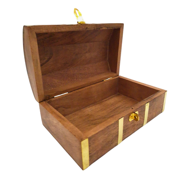Maritimes Vintage-Holzschatulle DNU-020 mit Messinganker-Motiv, personalisierte Gravur, ideal als Geschenk für Meeresliebhaber, Maße 18,4 × 12,7 × 7,6 cm