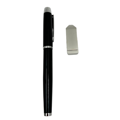 Elegantes Premium-Geschenkset mit Personalisierung – Leder-Notizbuch A5, Kugelschreiber und 16GB USB-Stick in schwarz-goldener Box