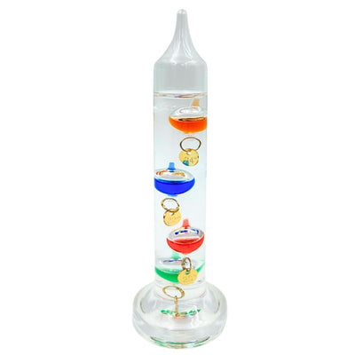 Galilei-Thermometer Galileo mit personalisierter Gravur – elegante Innendekoration in Glasfarbe  