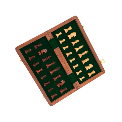 Magnetisches Holzschach 30x30 cm, klappbar G614 mit Gravur